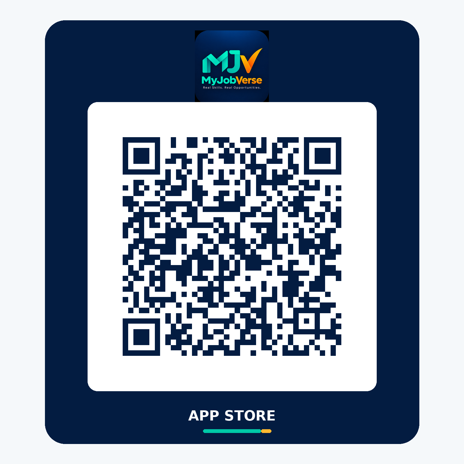 Scan to download MyJobVerse on the App Store